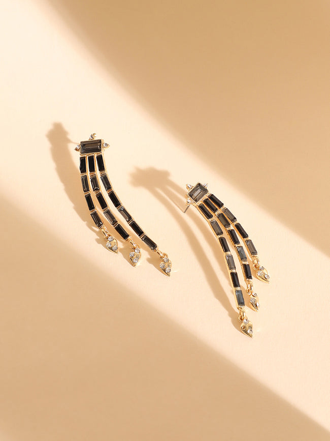 Women Multi Triple Bar Drop Earringss
