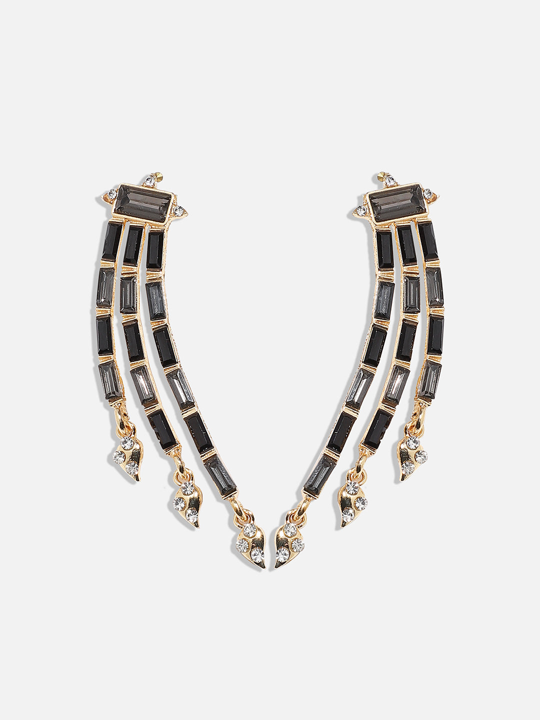Women Multi Triple Bar Drop Earringss