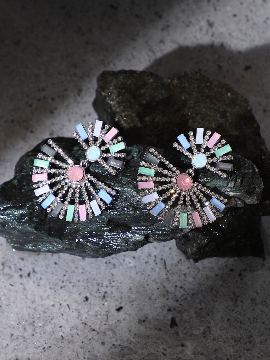 Women Half Circular Drop Earringss