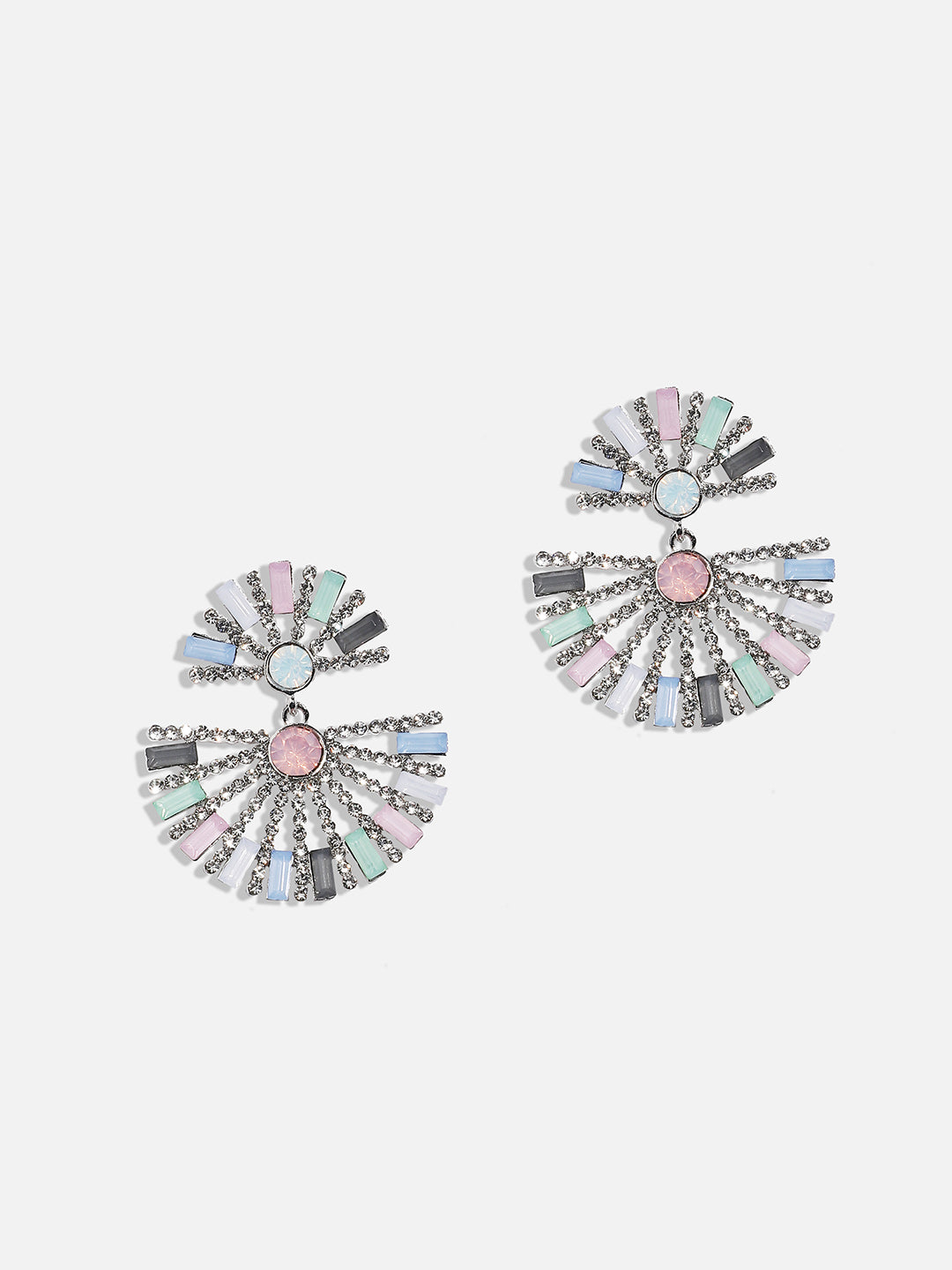 Women Half Circular Drop Earringss
