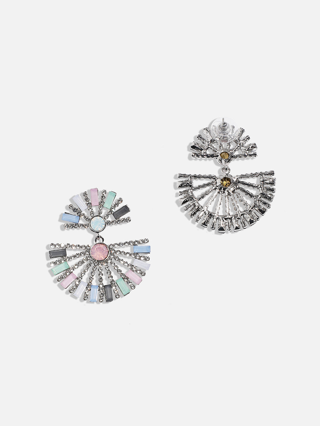 Women Half Circular Drop Earringss