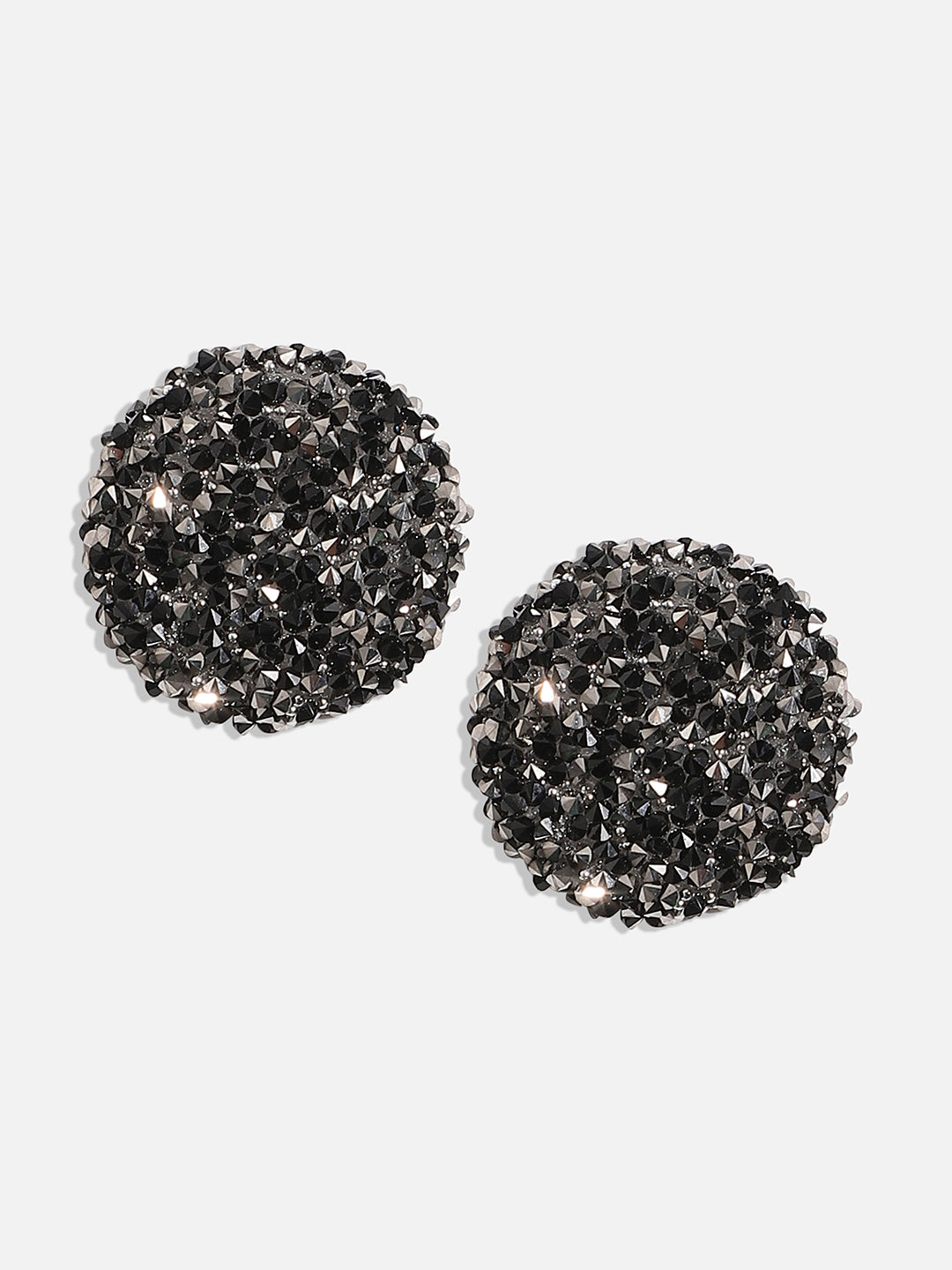 Women Silver-Plated Artificial Stones Studs Earrings
