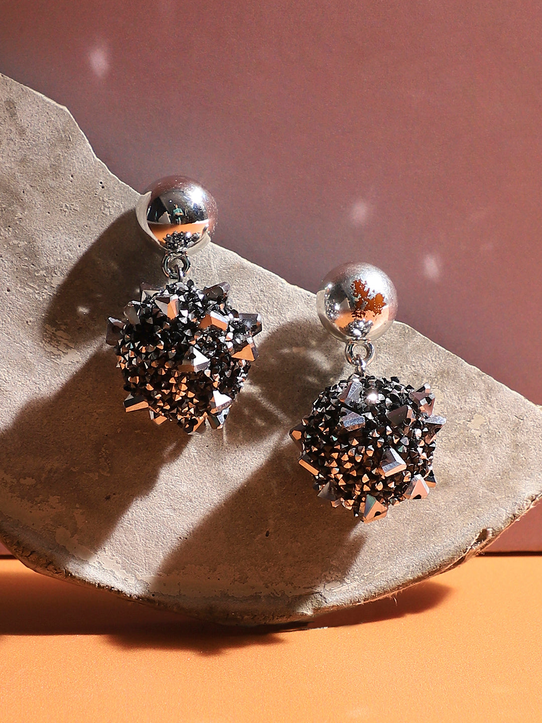 Women Embellished Cluster Drop Earringss