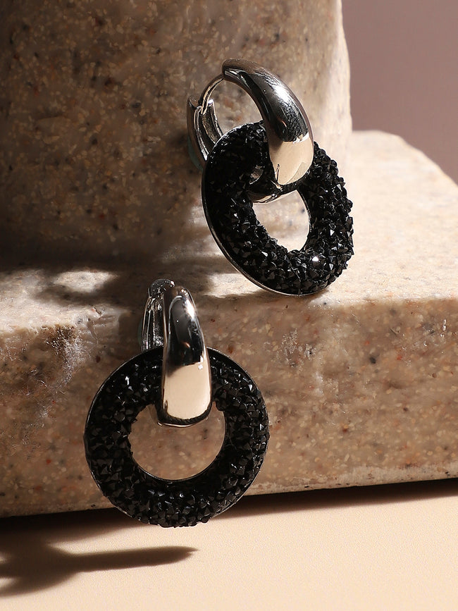 Women Multi Circular Cluster Drop Earringss