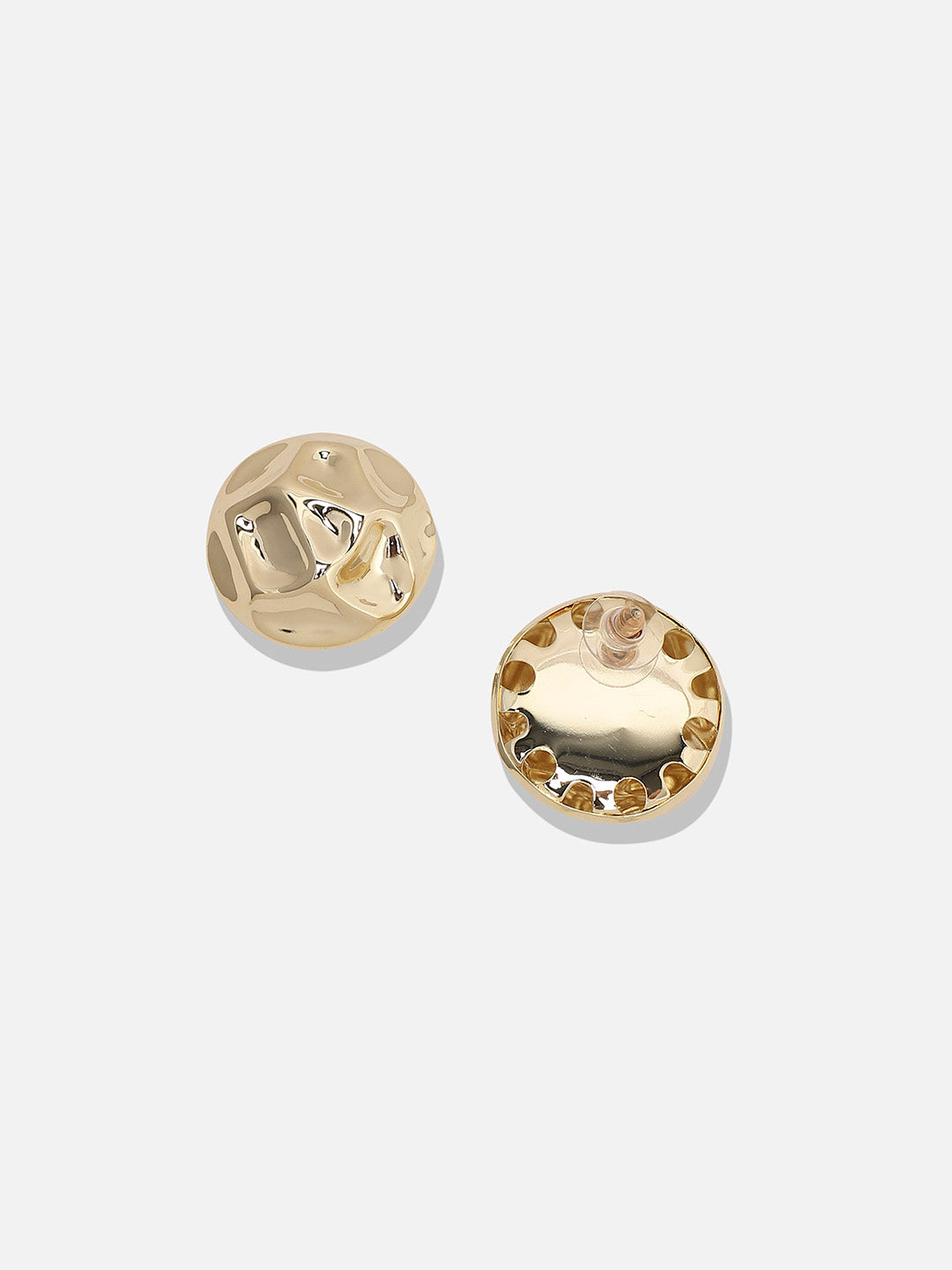 Women Textured Circular Stud Earrings