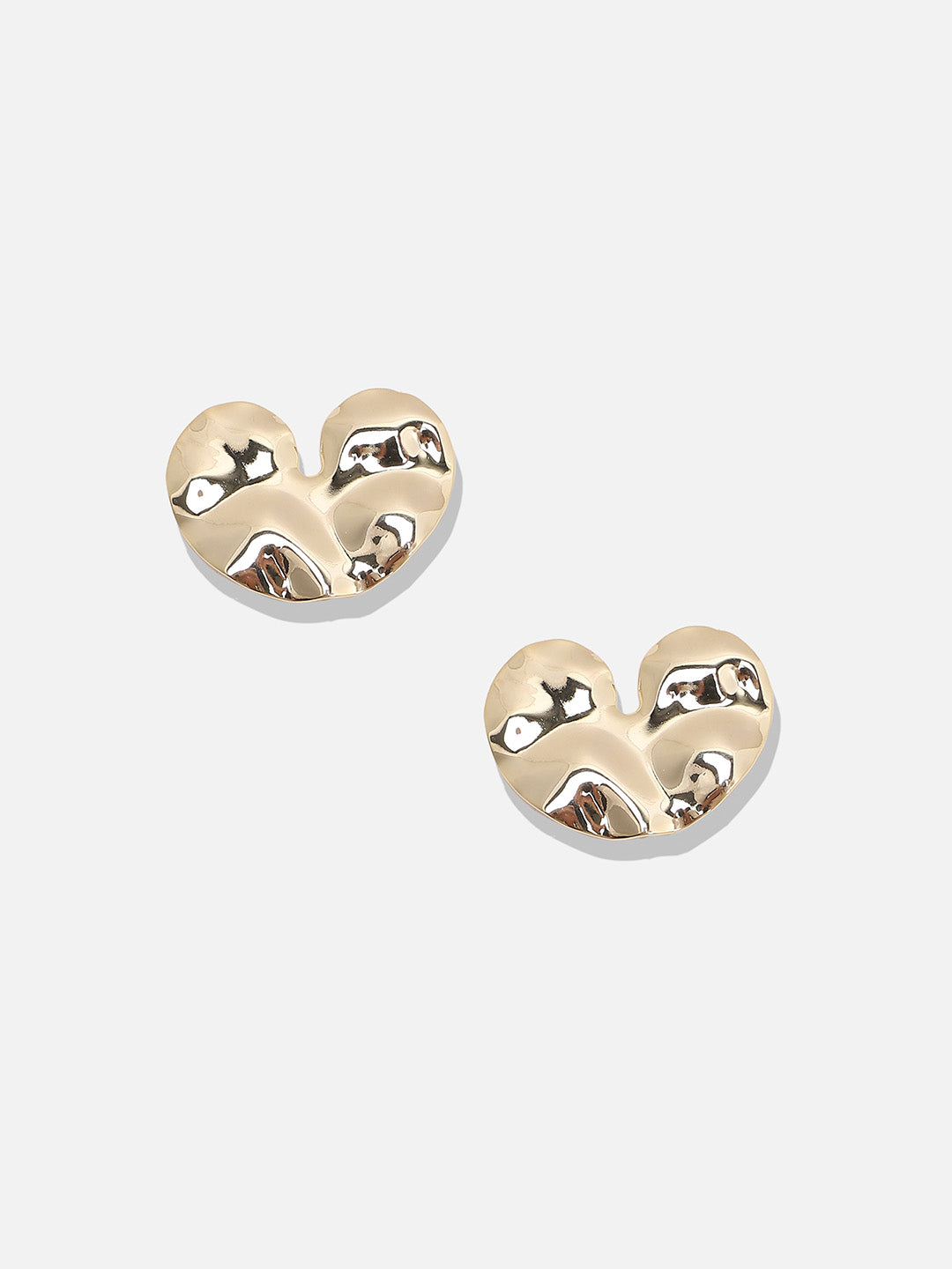 Women Textured Heart Stud Earrings