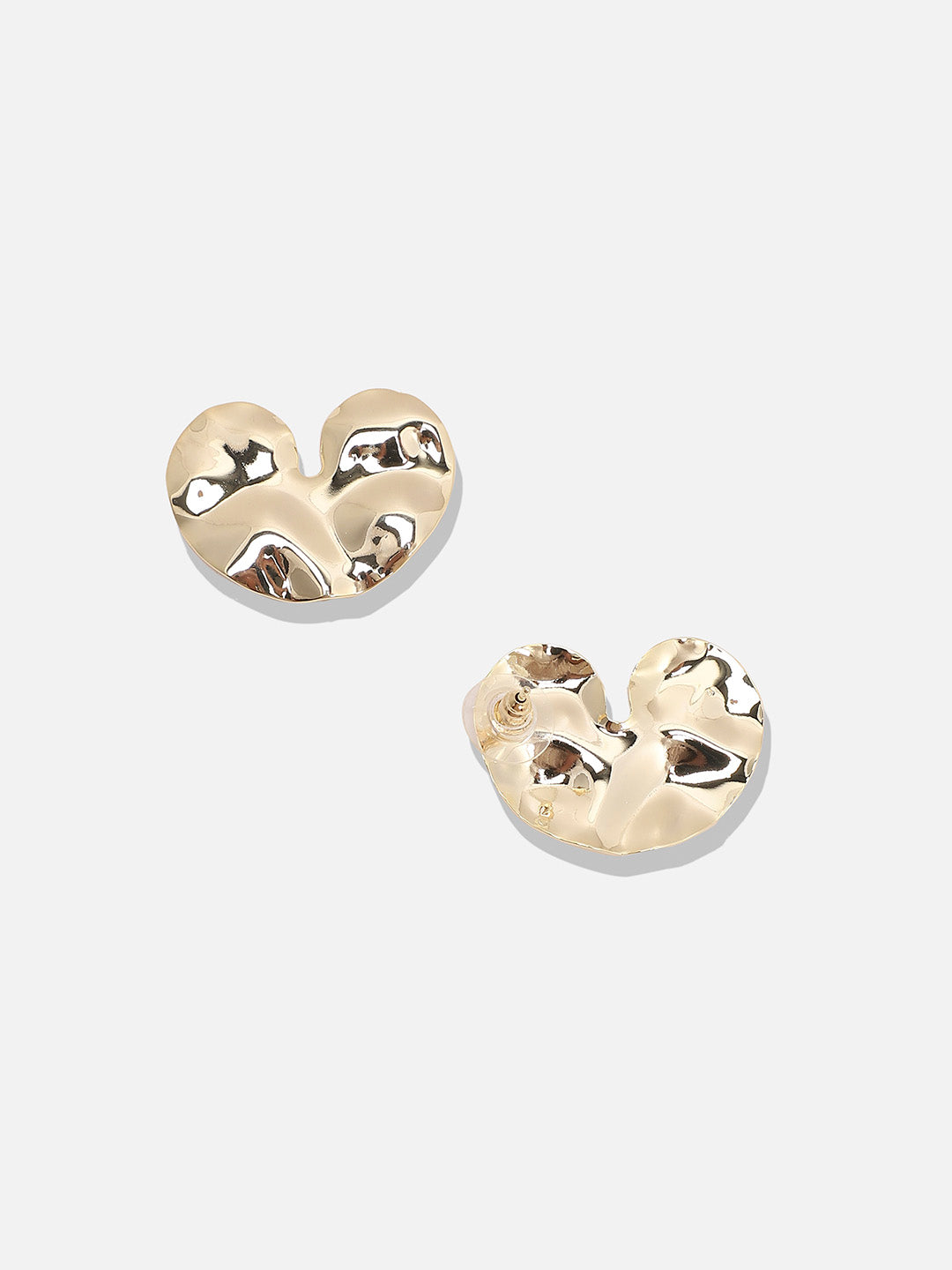 Women Textured Heart Stud Earrings