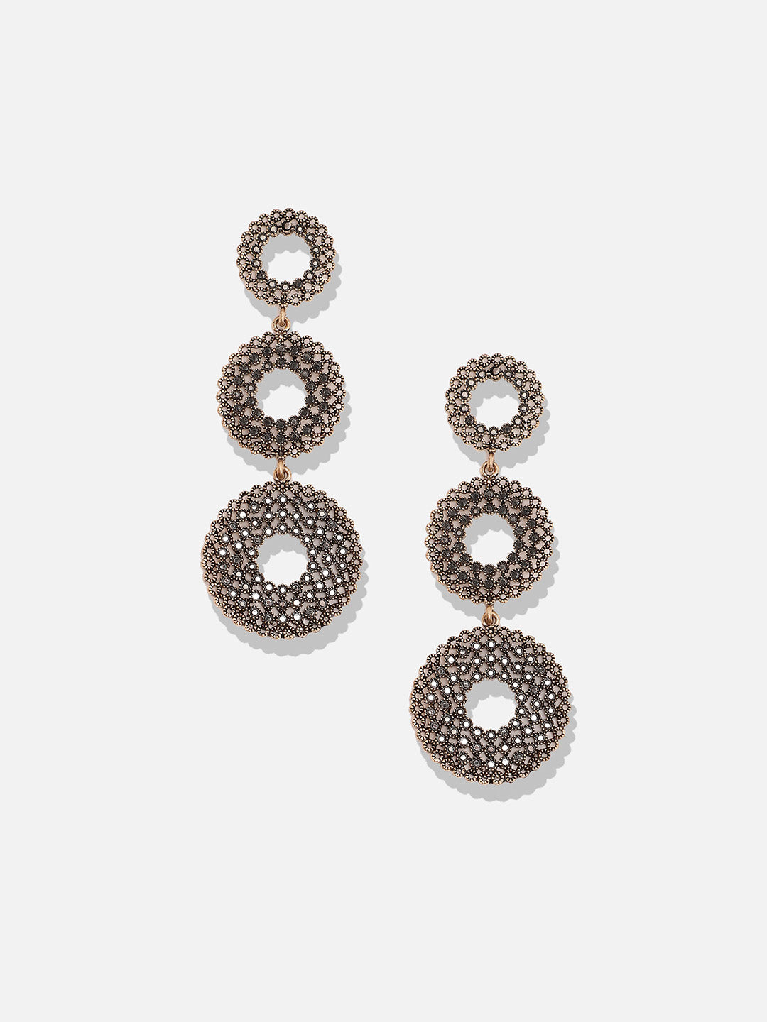 Women Intricate Circular Long Drop Earringss