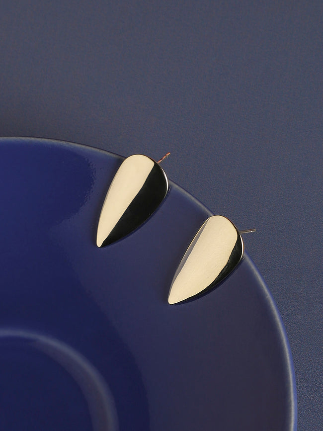 Women Minimal Almond Stud Earrings