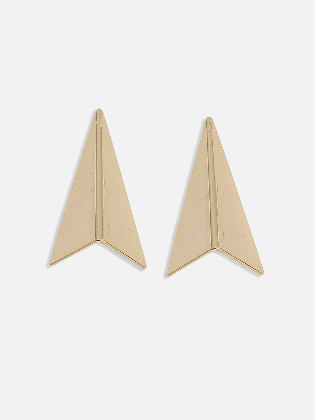 Women Folded Triangle Stud Earrings
