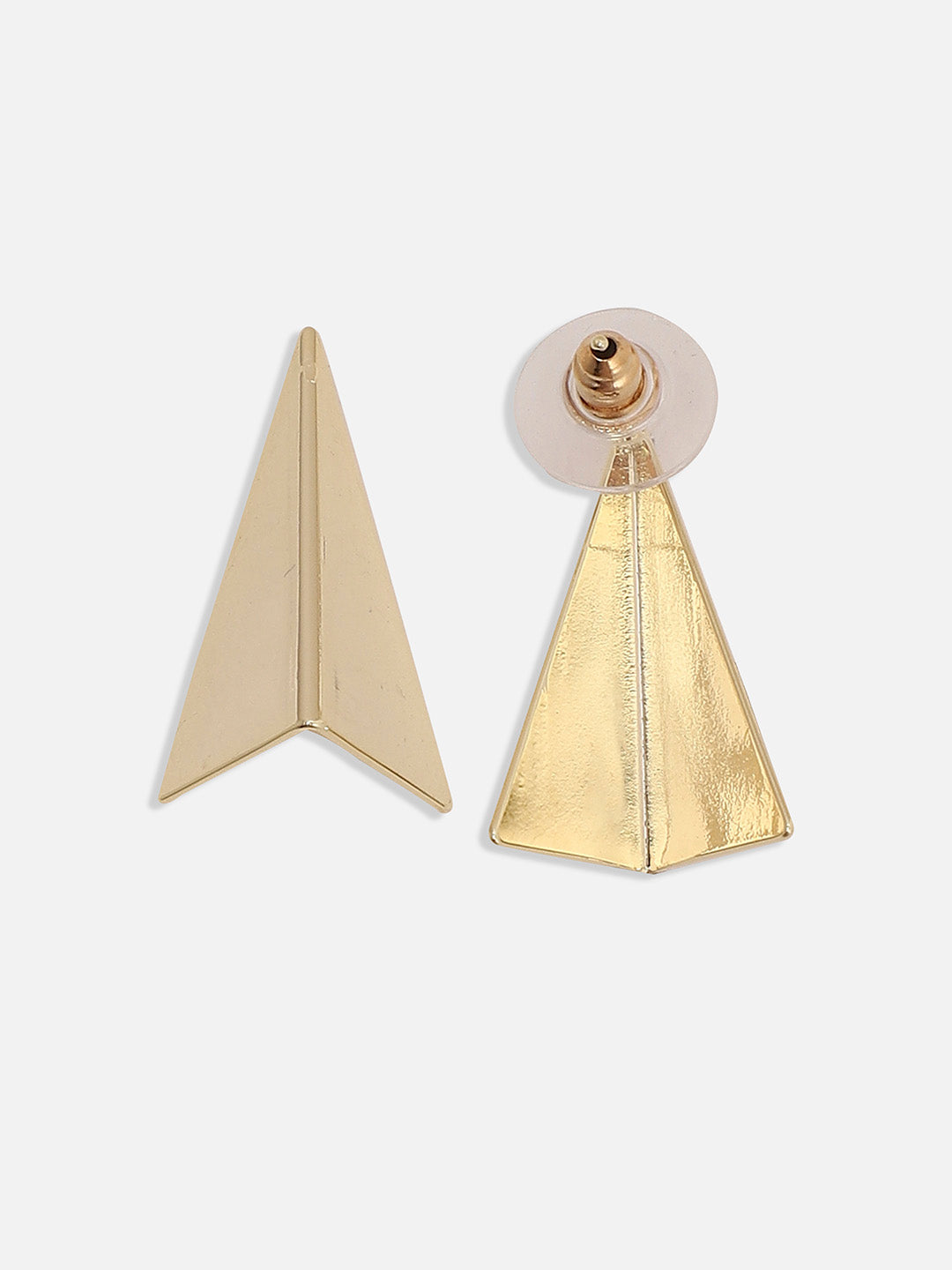 Women Folded Triangle Stud Earrings