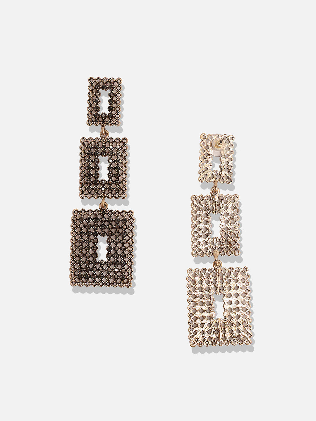 Women Intricate Pearl Geometric Drop Earringss