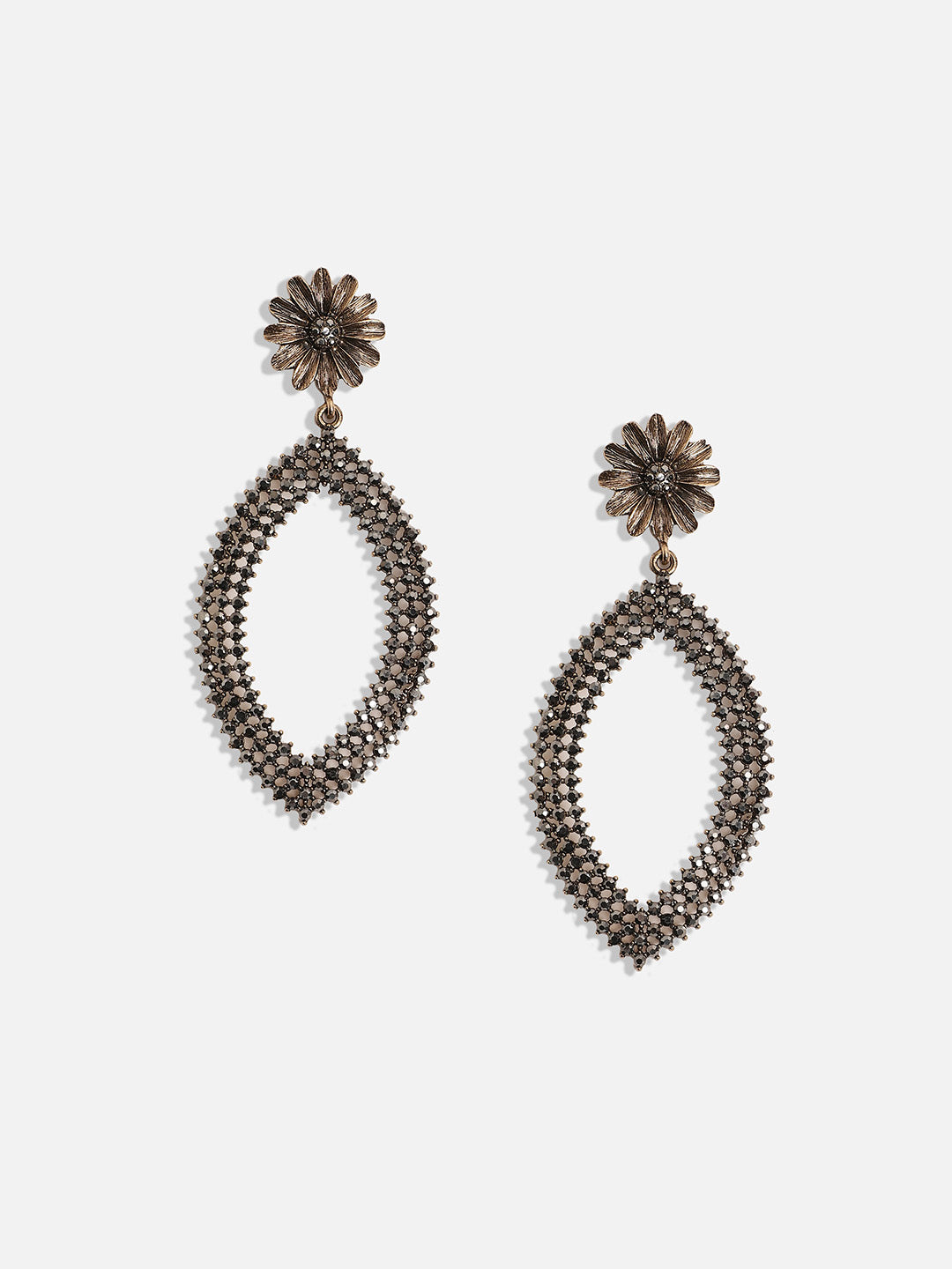 Women Maxi Daisy Intricate Eye Drop Earrings