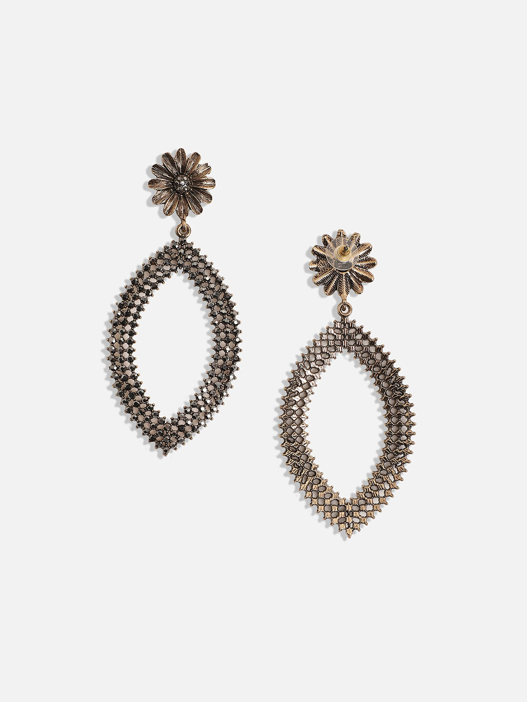 Women Maxi Daisy Intricate Eye Drop Earrings