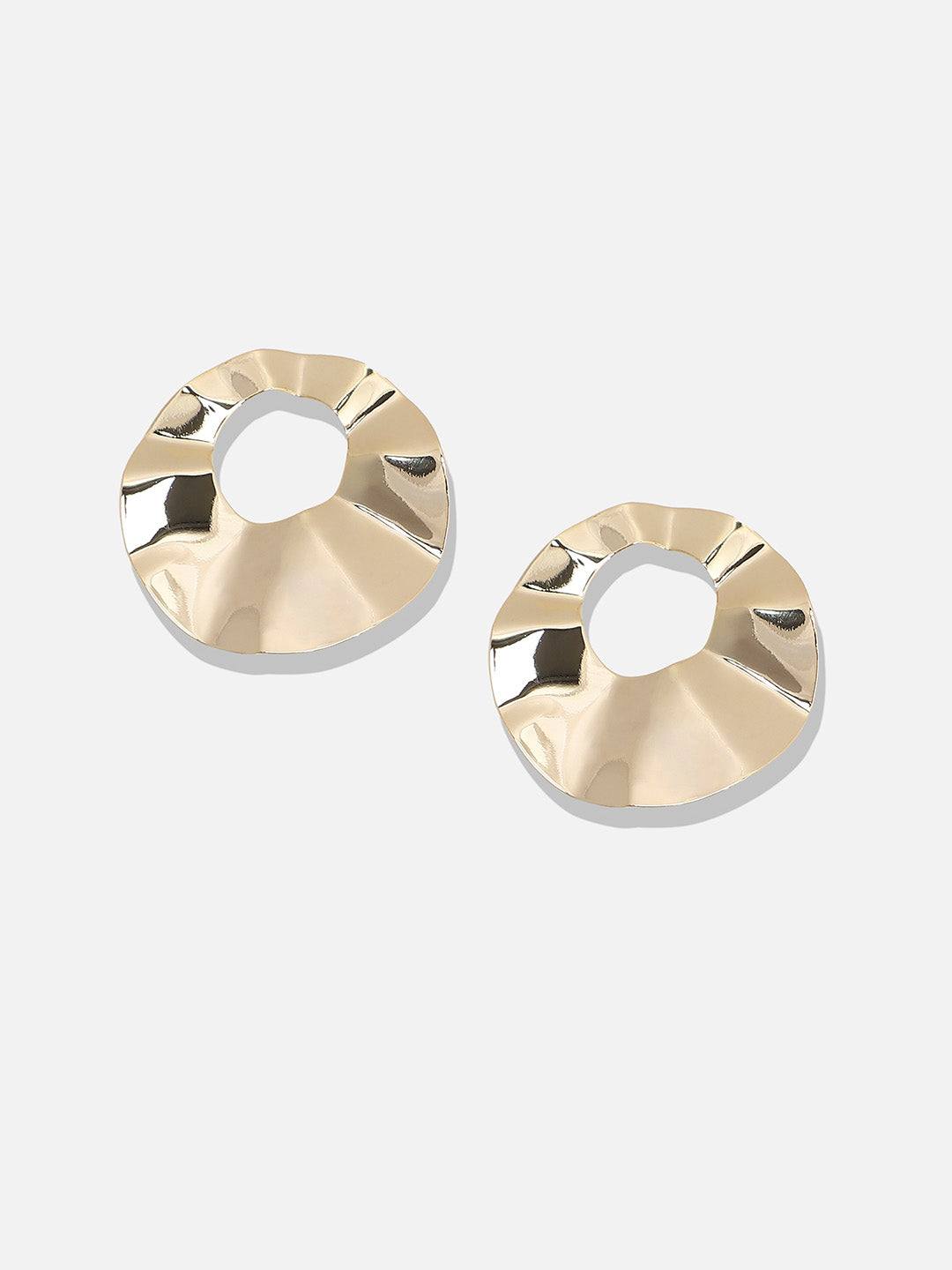 Women Minimal Swirl Circular Drop Earrings