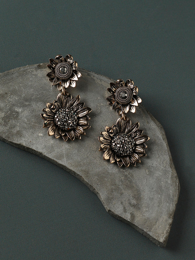 Women Sunflower Drop Earringss