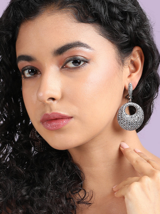 Women Antique Circular Drop Earringss