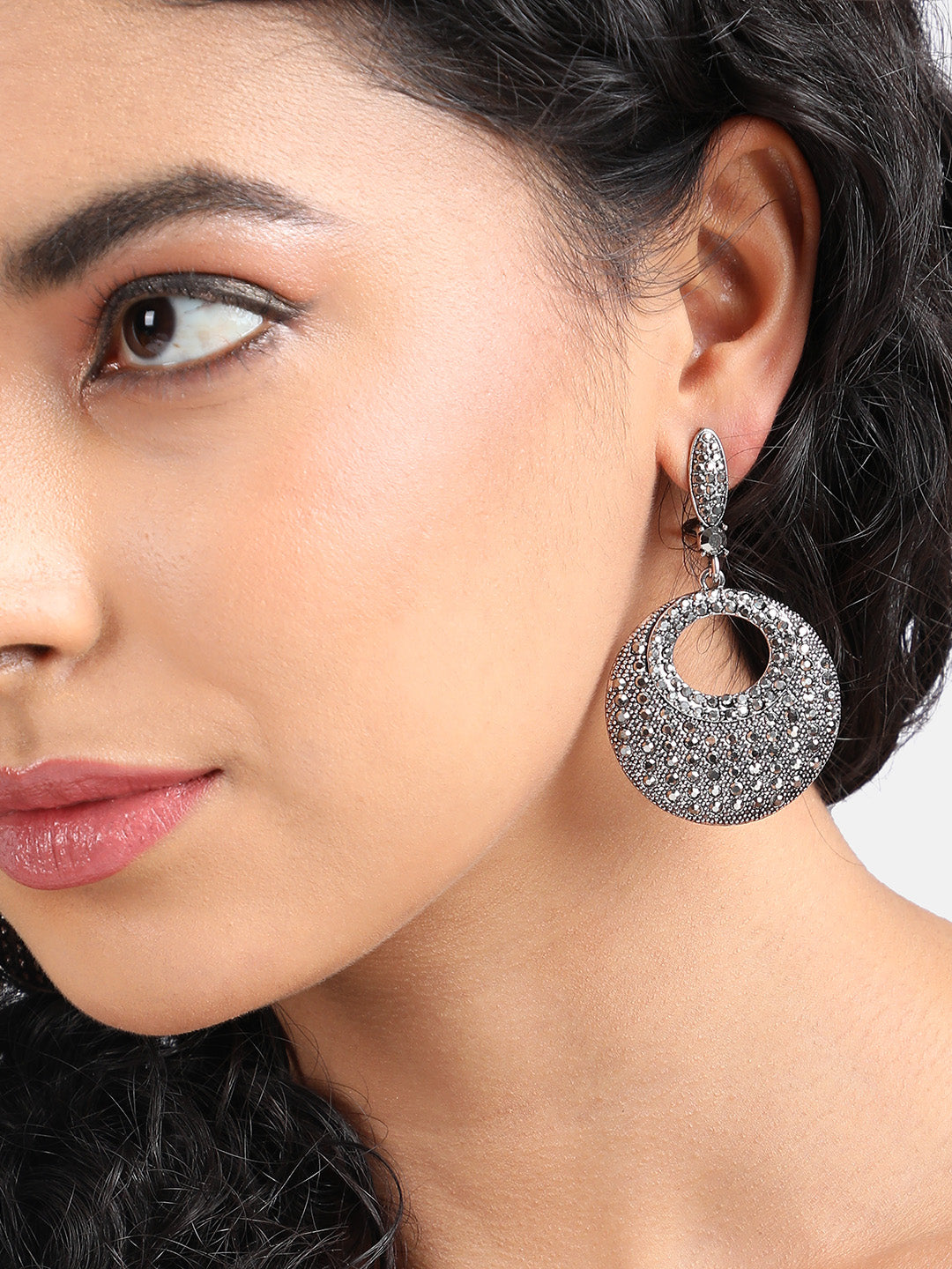 Women Antique Circular Drop Earringss