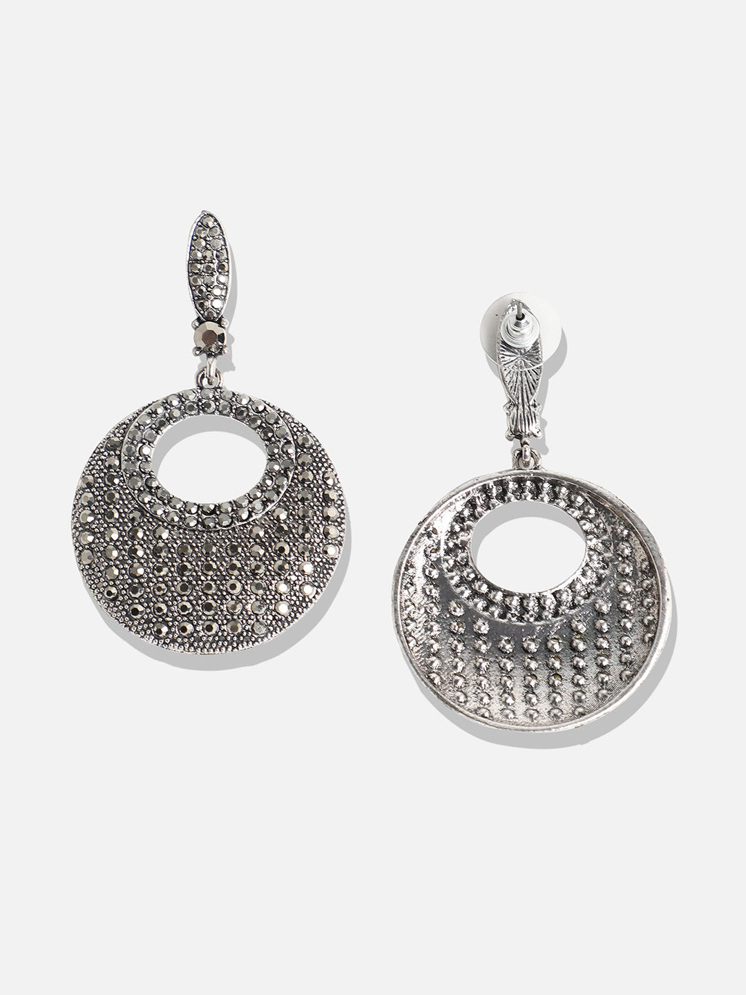 Women Antique Circular Drop Earringss