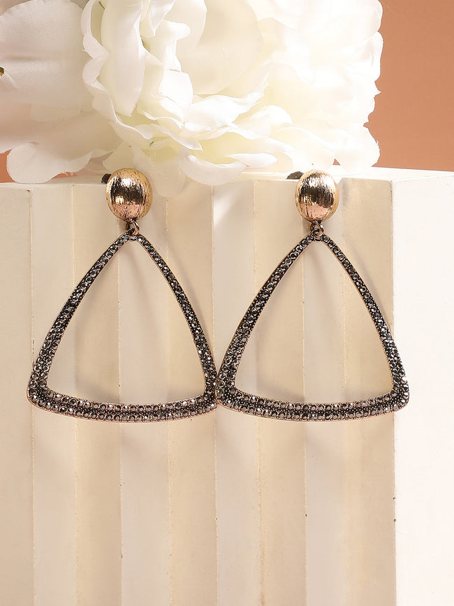 Women Triangle Cluster Drop Earrings