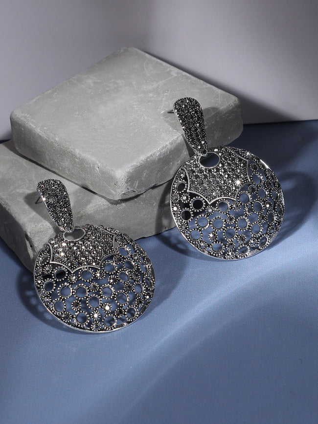 Women Antique Dome Drop Earringss