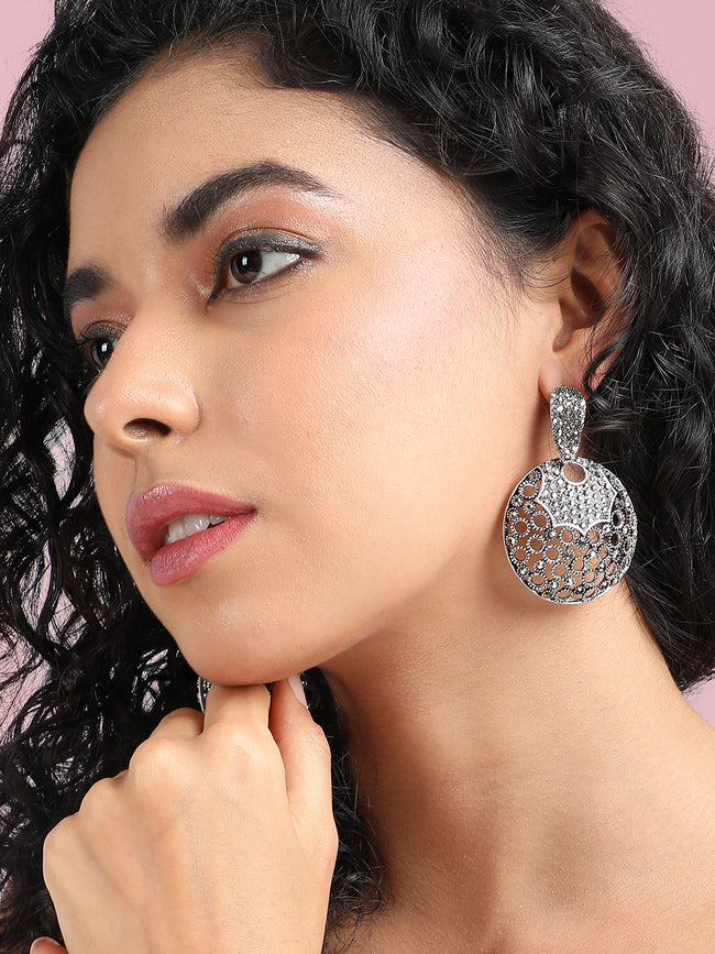 Women Antique Dome Drop Earringss
