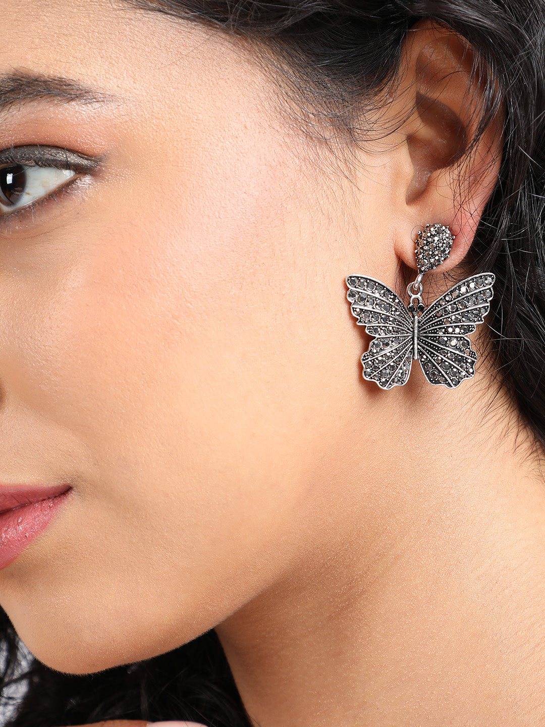Women Antique Butterfly Drop Earrings