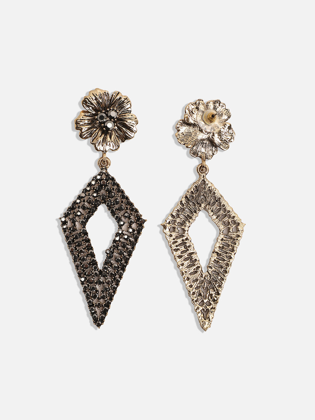 Women Daisy Intricate Rhombus Drop Earringss