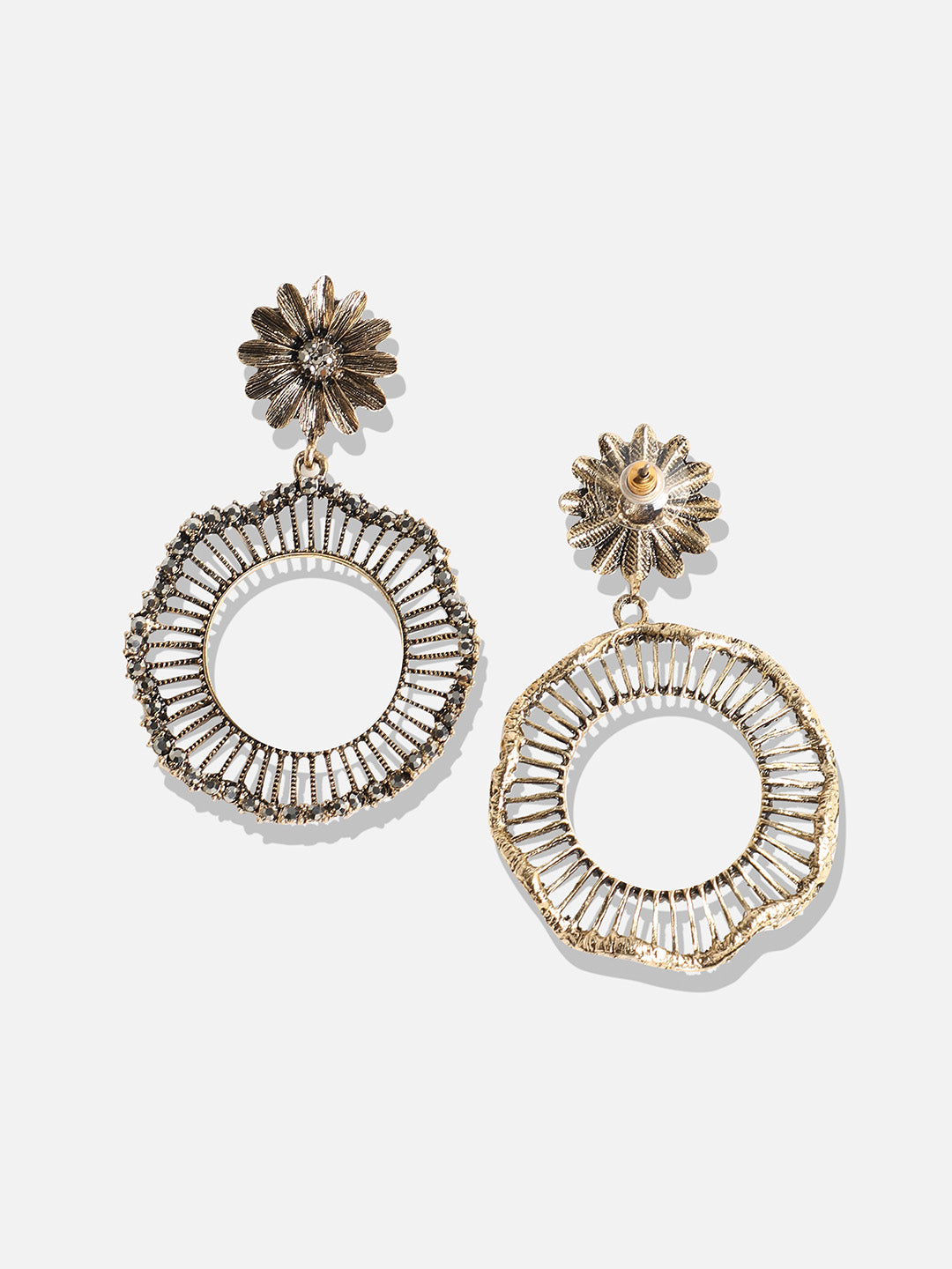 Women Daisy Circular Swirl Drop Earringss