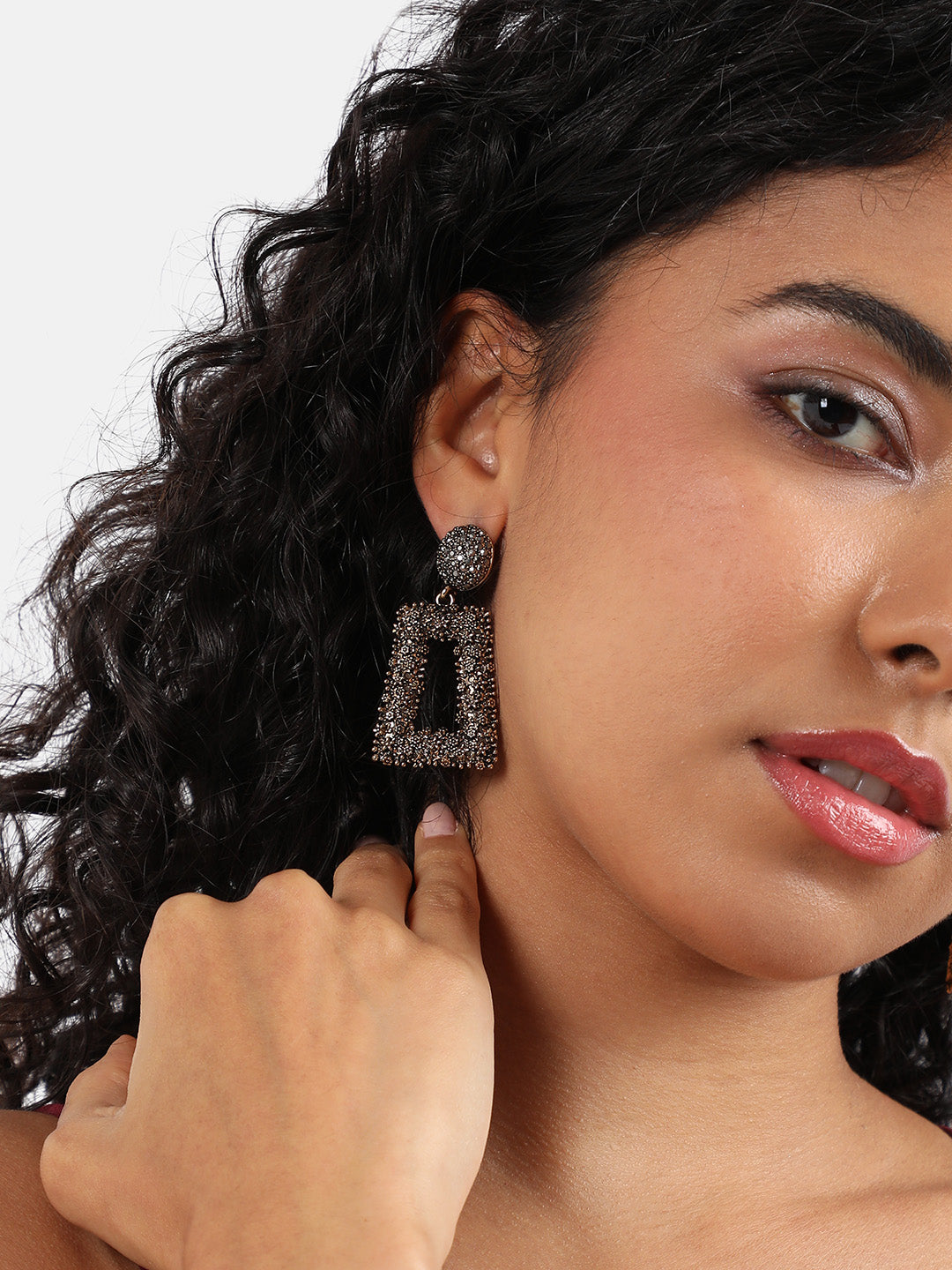 Women Antique Geometric Cluster Drop Earringss