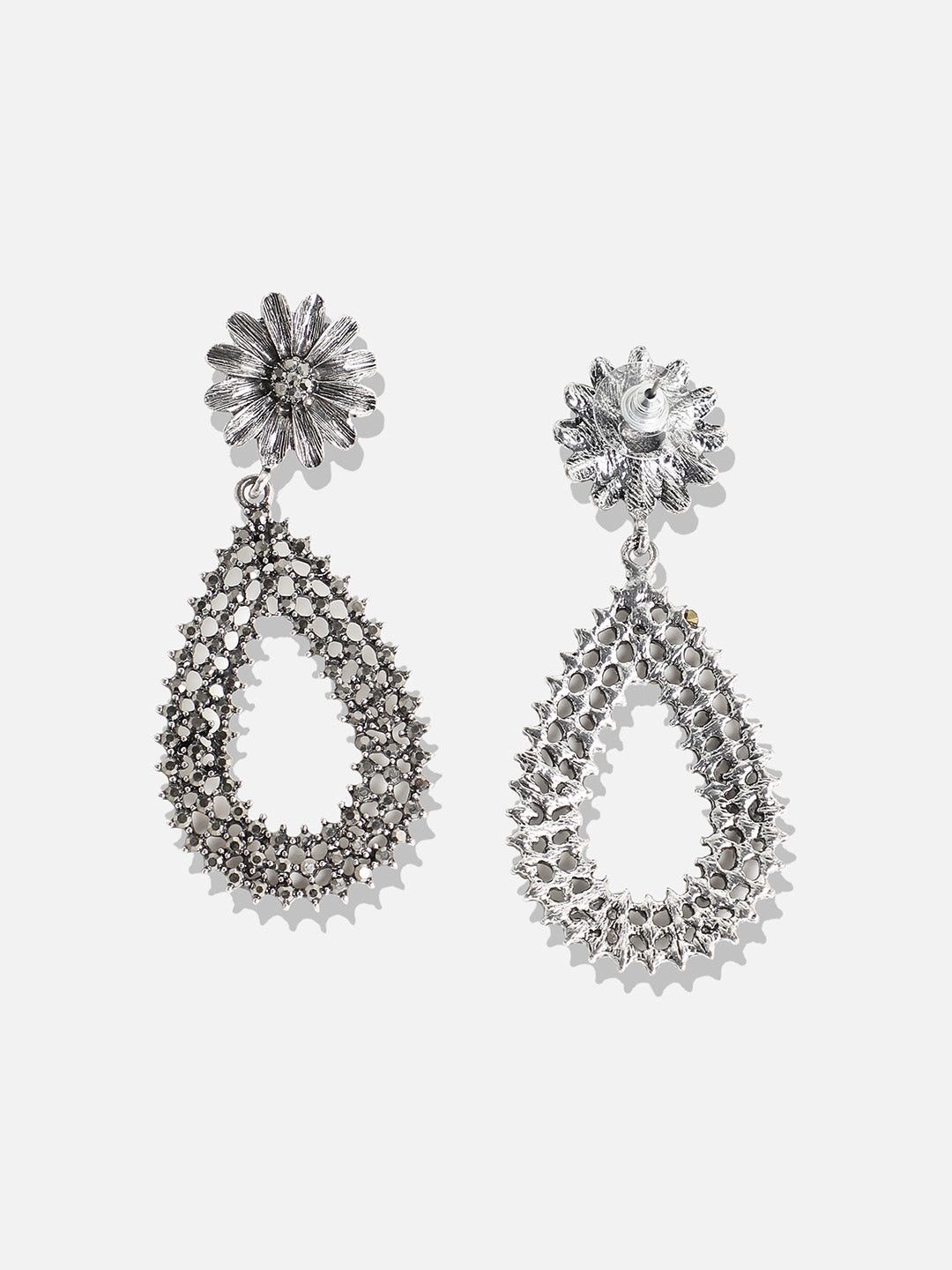 Women Intricate Antique Teardrop Drop Earringss