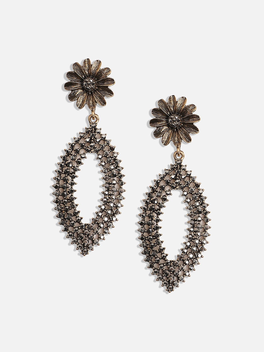 Women Intricate Daisy Eye Drop Earrings