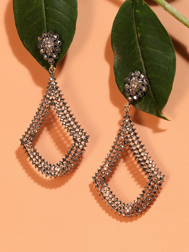 Women Intricate Cluster Anchor Drop Earrings