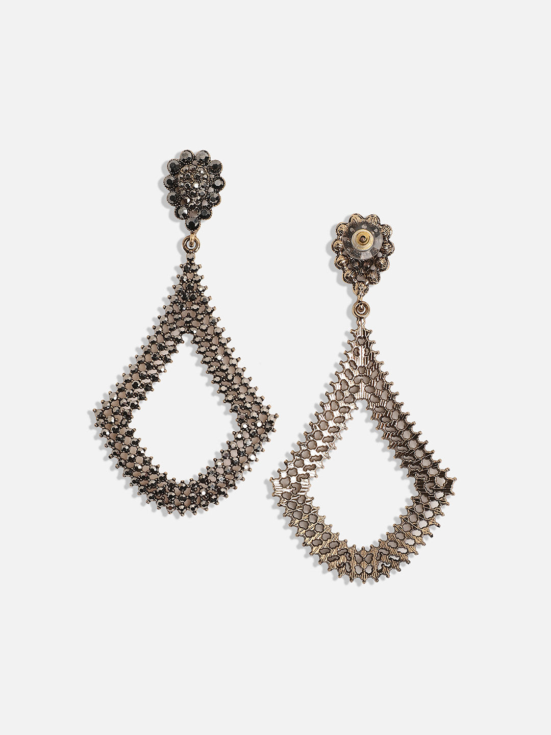 Women Intricate Cluster Anchor Drop Earrings