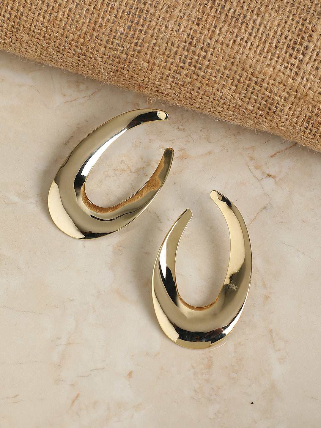 Women Abstract Horseshoe Drop Earrings