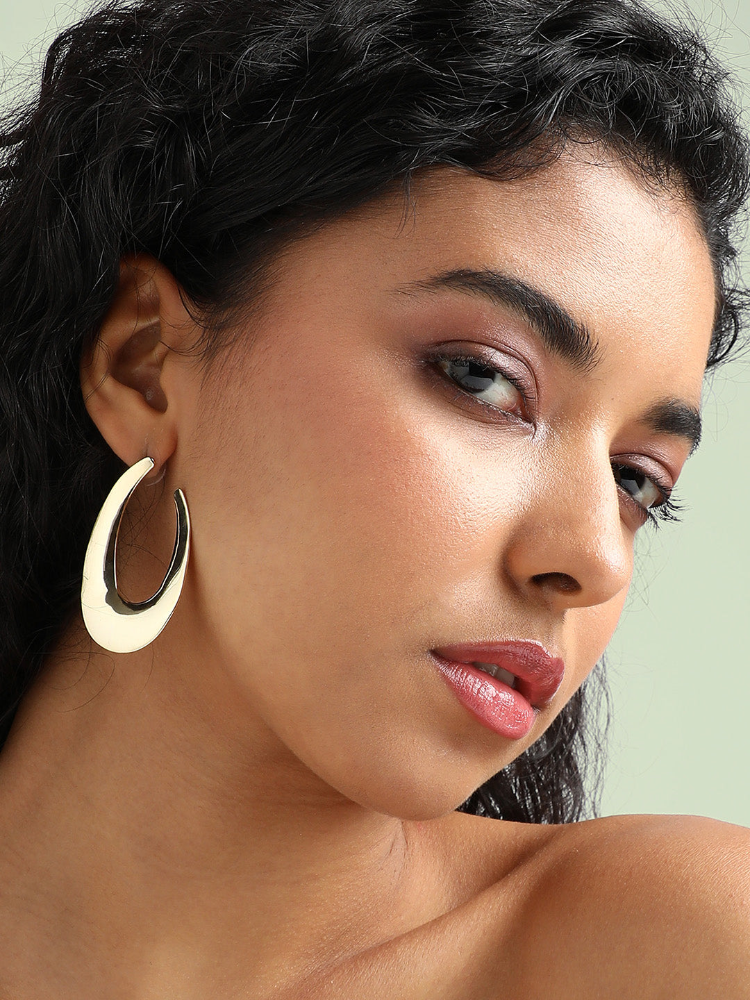 Women Abstract Horseshoe Drop Earrings