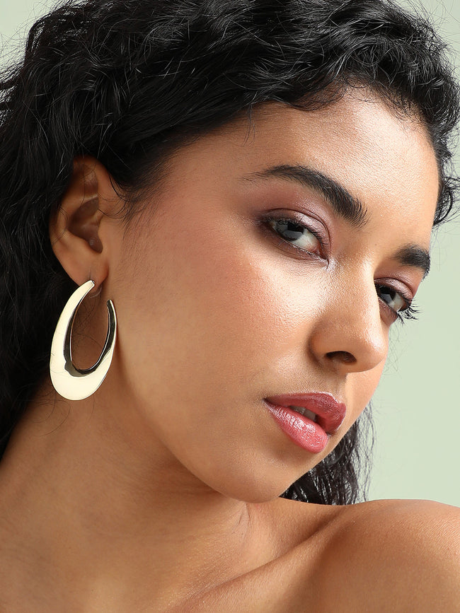 Women Abstract Horseshoe Drop Earrings