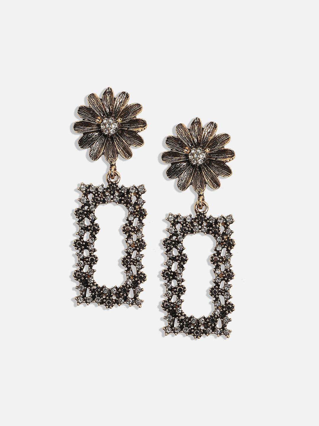 Women Daisy Intricate Geometric Drop Earringss