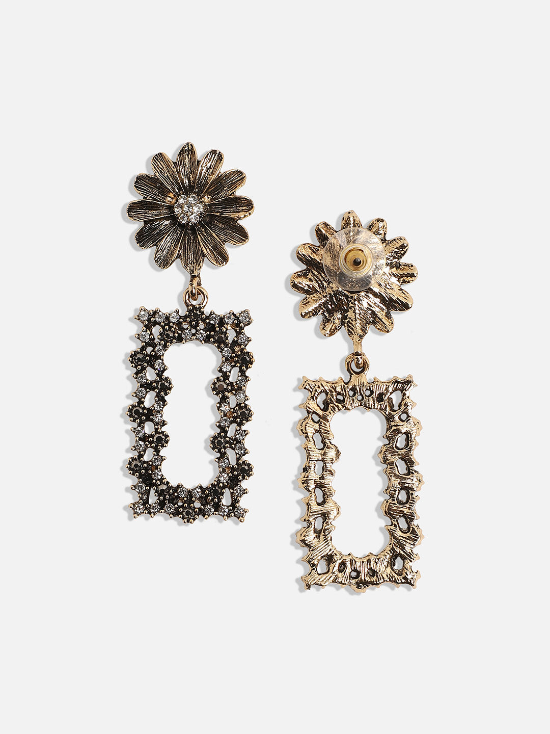 Women Daisy Intricate Geometric Drop Earringss