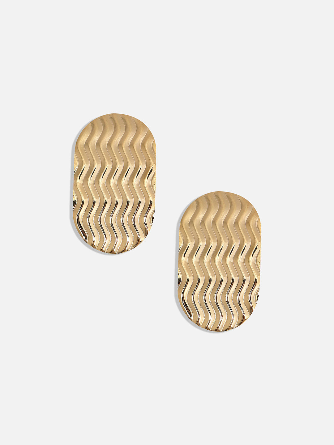 Women Zig-Zag Circular Stud Earrings