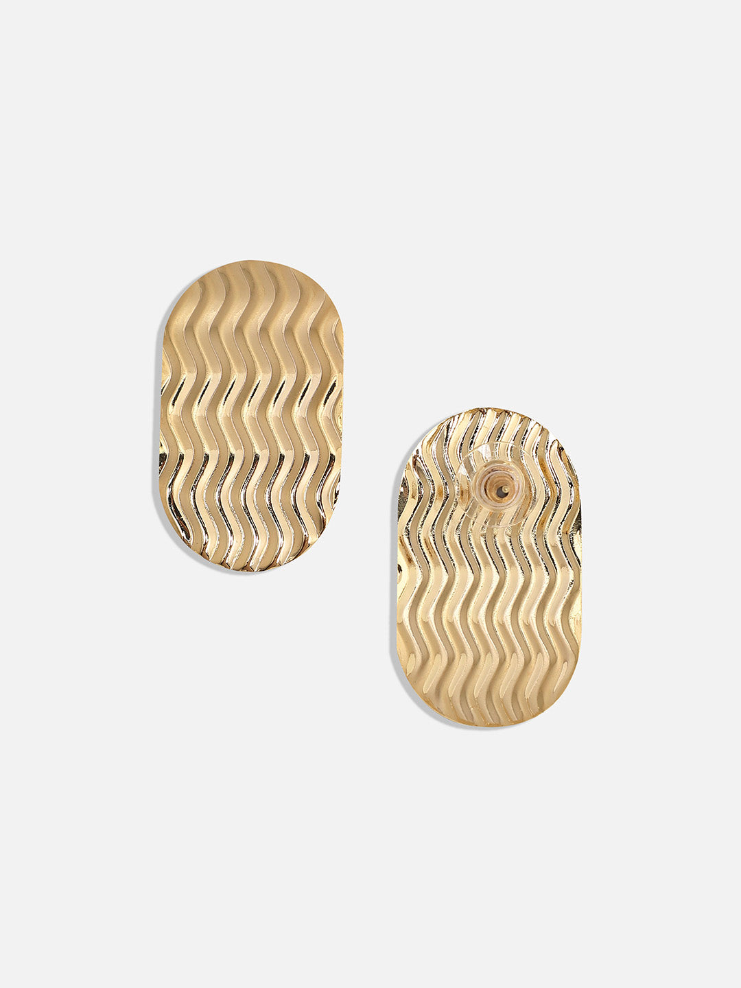 Women Zig-Zag Circular Stud Earrings