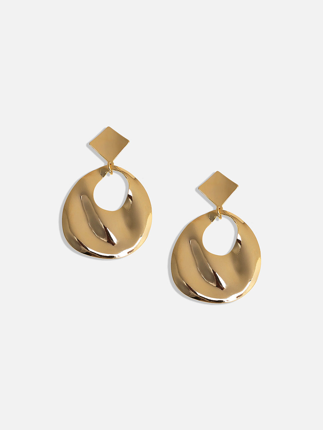 Women Textured Teardrop Drop Earrings