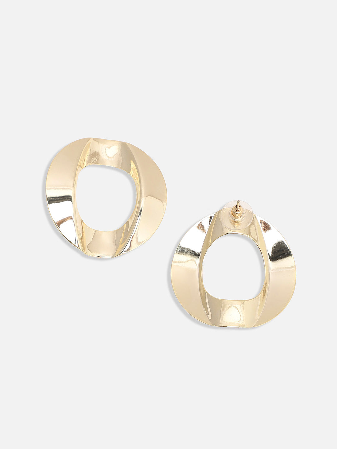 Women Twisted Circular Drop Earrings