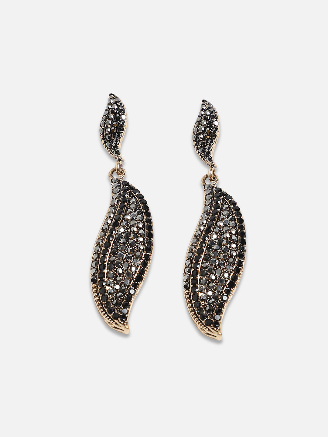 Women Embellished Rhombus Swirl Drop Earringss