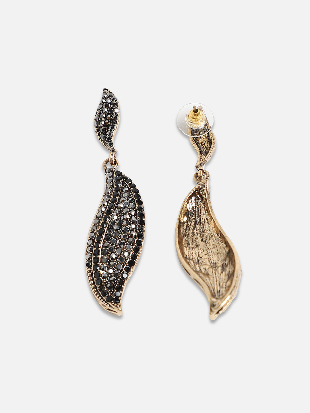 Women Embellished Rhombus Swirl Drop Earringss