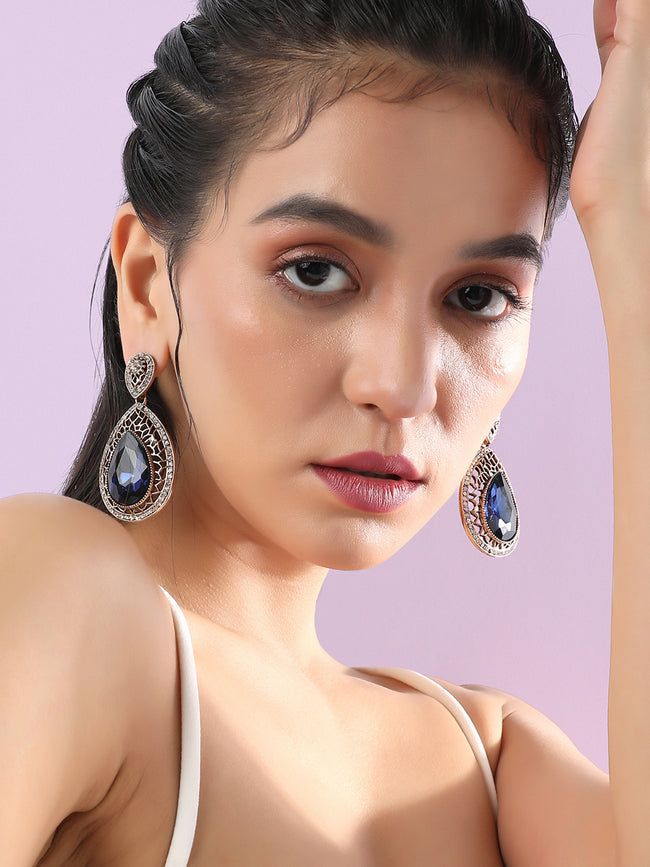Women Intricate Teardrop Earringss
