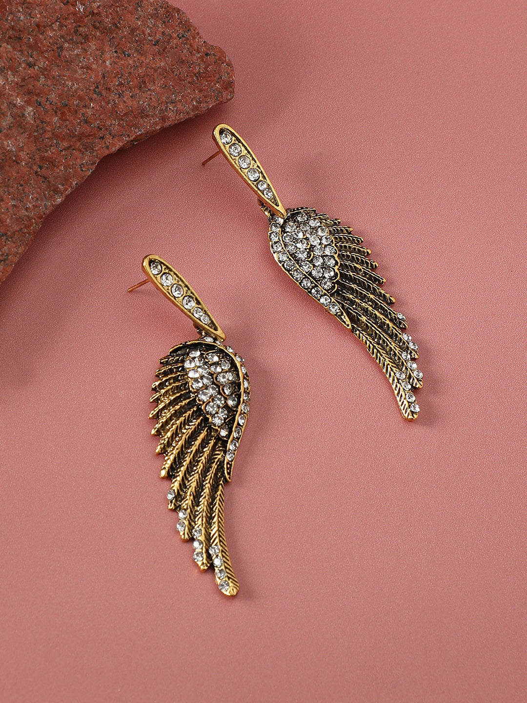Women Angel Wing Drop Earringss