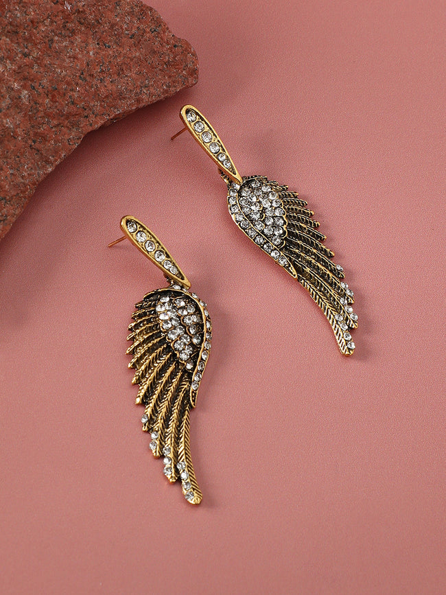 Women Angel Wing Drop Earringss