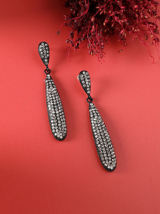Women Bling Almond Drop Earringss