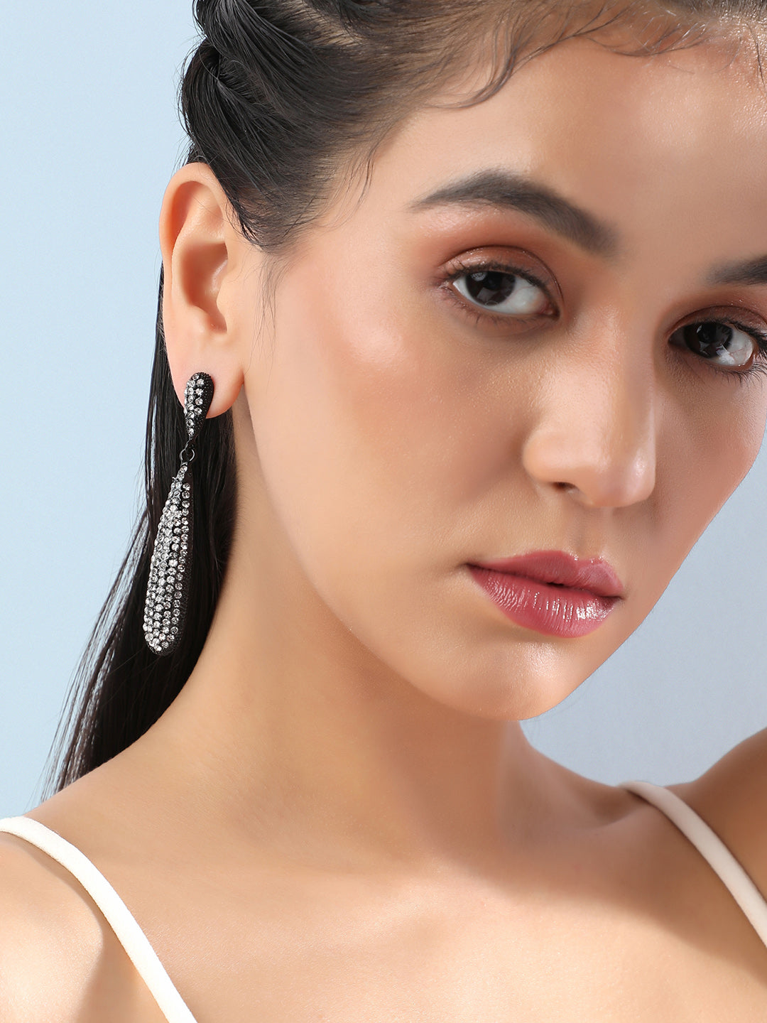 Women Bling Almond Drop Earringss